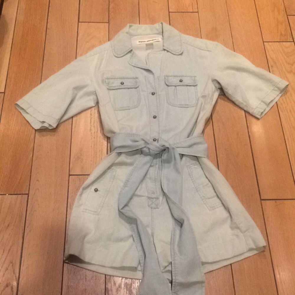 French Connection Light Belted Denim Romper S. 2